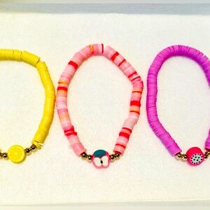 NEW! Kids Clay Beaded Bracelet 3 Pack